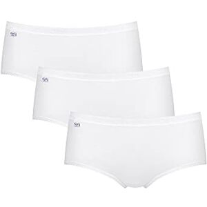 Sloggi Basic Plus Midi 3 Pack Women Brief, White, Size 8 Sloggi Basic Plus Midi 3 Pack Women Brief, White, Size 8