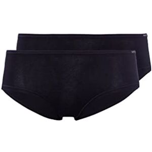 Skiny Women's Advantage Cotton Panties Pack of 2 (Advantage Cotton Panty 2er Pack) Black (BLACK 7665) Plain, size: 36 Skiny Women's Advantage Cotton Panties Pack of 2 (Advantage Cotton Panty 2er Pack) Black (BLACK 7665) Plain, size: 36
