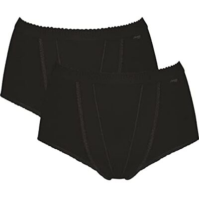 Sloggi Control Maxi 2 Pack High Rise Women's Briefs Black Size 16 Sloggi Control Maxi 2 Pack High Rise Women's Briefs Black Size 16