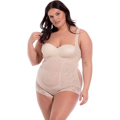 MAGIC BODYFASHION Women's Super Control Body Bodysuit, Beige, Large MAGIC BODYFASHION Women's Super Control Body Bodysuit, Beige, Large