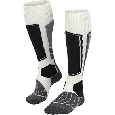 FALKE SK1 Women's Ski Socks, Wool, Silk, Black, Blue, Many Other Colours, Thick, Reinforced Ski Socks without Pattern, with Extra Strong Padding, Knee High and Warm for Skiing, 1 Pair FALKE SK1 Women's Ski Socks, Wool, Silk, Black, Blue, Many Other Colours, Thick, Reinforced Ski Socks without Pattern, with Extra Strong Padding, Knee High and Warm for Skiing, 1 Pair