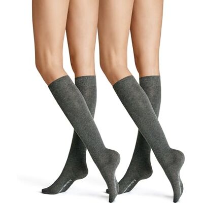 Hudson Women's Pack of 2 100 DEN Knee-High Socks Grey 7 Hudson Women's Pack of 2 100 DEN Knee-High Socks Grey 7