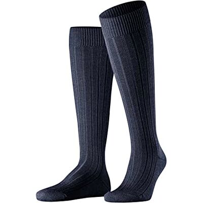 FALKE Men Teppich im Schuh knee-highs, 1 pair, UK size 10-11 (EU 45-46), Blue, virgin wool mix Warm chunky ribbed sock, plush sole, breathable, ideal for casual looks FALKE Men Teppich im Schuh knee-highs, 1 pair, UK size 10-11 (EU 45-46), Blue, virgin wool mix Warm chunky ribbed sock, plush sole, breathable, ideal for casual looks
