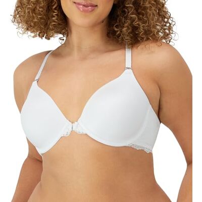 Maidenform Women's Pure Genius Soutien-Gorge Dos Nageur Dentelle Ouverture Devant Full Cup Plain Bra, Blanc (White), 36DD (Manufacturer Size: 95E) Maidenform Women's Pure Genius Soutien-Gorge Dos Nageur Dentelle Ouverture Devant Full Cup Plain Bra, Blanc (White), 36DD (Manufacturer Size: 95E)