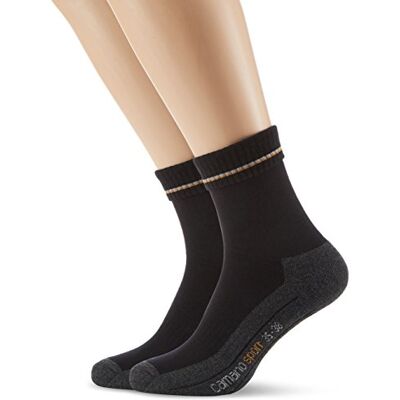 Camano Men's 5942 Sports Socks, (Black 5), 2.5/5 Pack of 2 Camano Men's 5942 Sports Socks, (Black 5), 2.5/5 Pack of 2
