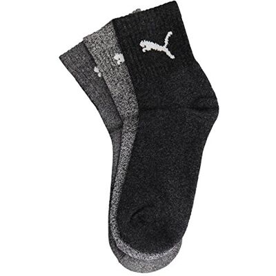 PUMA Short Crew Unisex Socks Pack of 3 (Short Socks Crew 3p Unisex) Grey (anthracite/grey), size: 43-46 PUMA Short Crew Unisex Socks Pack of 3 (Short Socks Crew 3p Unisex) Grey (anthracite/grey), size: 43-46