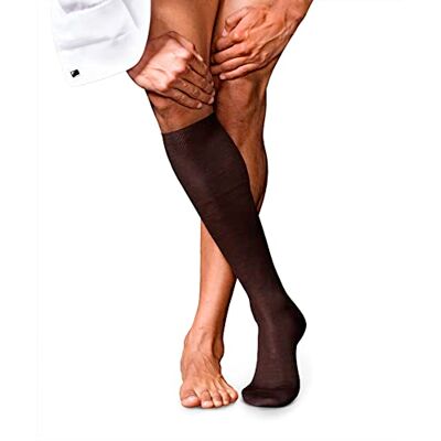 FALKE Men's No. 13 Finest Piuma Cotton Knee-High Socks, Brown, UK 8.5-9.5 (Size 43-44) FALKE Men's No. 13 Finest Piuma Cotton Knee-High Socks, Brown, UK 8.5-9.5 (Size 43-44)