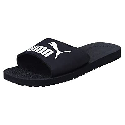 PUMA Purecat Unisex Adult Slides, Peacoat White PUMA Purecat Unisex Adult Slides, Peacoat White