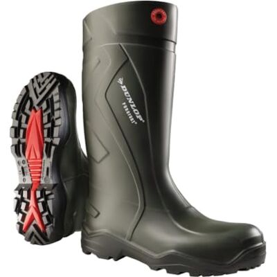 Dunlop C762933 S5 Purofort, unisex adult long shaft Wellington boots (C762933 S5 PUROFORT+ GROEN 40) Dark green black, size: 40 EU Dunlop C762933 S5 Purofort, unisex adult long shaft Wellington boots (C762933 S5 PUROFORT+ GROEN 40) Dark green black, size: 40 EU