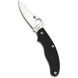 Spyderco UK Lightweight Drop-Point Plain Edge Knife Black Spyderco UK Lightweight Drop-Point Plain Edge Knife Black