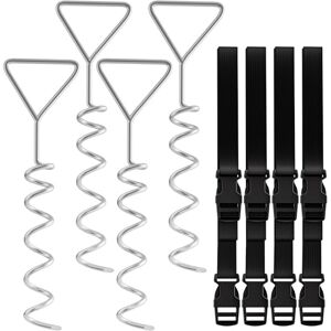 Ultrasport Ground Anchor Galvanised for Trampoline, Swing, Garden Shed, Play Tower Etc. Ground Anchor/Ground Pegs for Easy and Secure Outdoor Attachment, silver Ultrasport Ground Anchor Galvanised for Trampoline, Swing, Garden Shed, Play Tower Etc. Ground Anchor/Ground Pegs for Easy and Secure Outdoor Attachment, silver