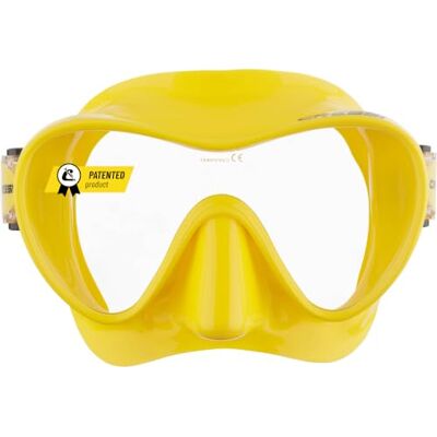 CRESSI F1 Snorkel Mask, Yellow, Mask CRESSI F1 Snorkel Mask, Yellow, Mask