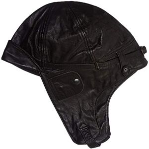 Mil-Tec Flight Leather Hood Black Size:GR.M/57-58 Mil-Tec Flight Leather Hood Black Size:GR.M/57-58