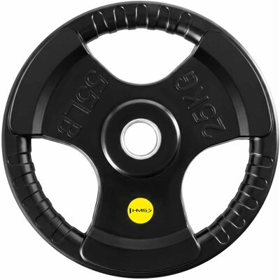 HMS TOK PRO kumipinnoitettu Tri-Grip olympialevypaino 20 kg HMS TOK PRO kumipinnoitettu Tri-Grip olympialevypaino 20 kg
