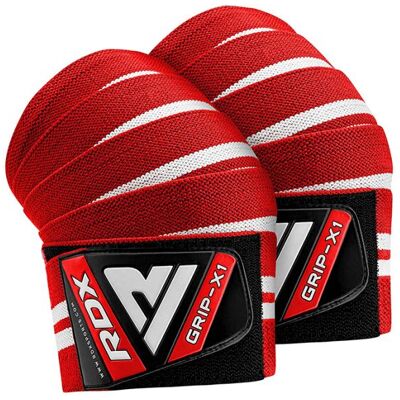 RDX Gym Knee Wraps K4 Polvisiteet punainen RDX Gym Knee Wraps K4 Polvisiteet punainen
