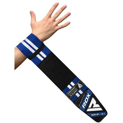 RDX Gym Wrist Wraps W4 -rannesiteet - sininen M 24" RDX Gym Wrist Wraps W4 -rannesiteet - sininen M 24"