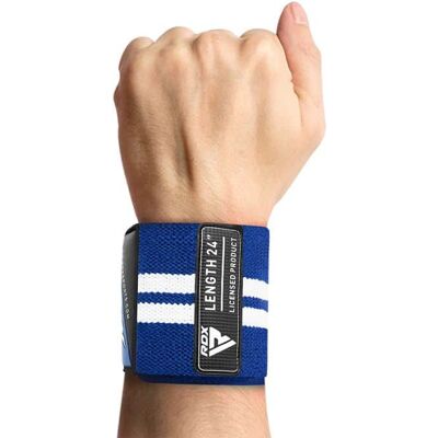 RDX Gym Wrist Wraps W4 -rannesiteet - sininen L 36" RDX Gym Wrist Wraps W4 -rannesiteet - sininen L 36"