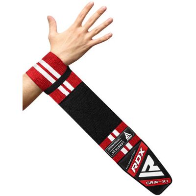 RDX Gym Wrist Wraps W4 -rannesiteet - punainen M 24" RDX Gym Wrist Wraps W4 -rannesiteet - punainen M 24"