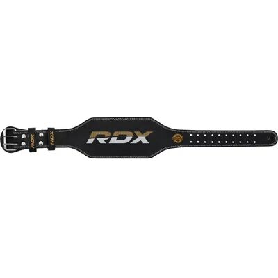 RDX Gym Belt painonnostovyö 4" Leather Musta-kulta XL RDX Gym Belt painonnostovyö 4" Leather Musta-kulta XL