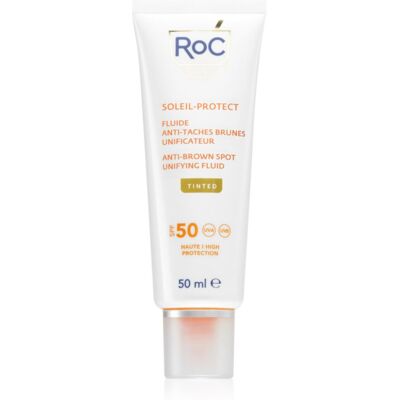RoC Soleil Protexion+ Anti Brown Spots Unifying Fluid Tinted ihon sävyä yhtenäistävä sävyttävä fluidi SPF 50 sisältää C-vitamiinia 50 ml RoC Soleil Protexion+ Anti Brown Spots Unifying Fluid Tinted ihon sävyä yhtenäistävä sävyttävä fluidi SPF 50 sisältää C-vitamiinia 50 ml