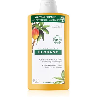 Klorane Mango Nourishing Shampoo Dry Hair tehoravitseva shampoo kuiville hiuksille 400 ml Klorane Mango Nourishing Shampoo Dry Hair tehoravitseva shampoo kuiville hiuksille 400 ml