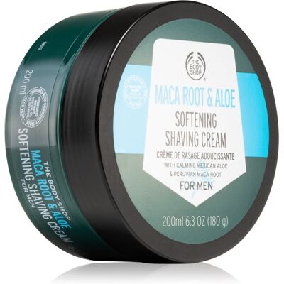 The Body Shop Maca Root & Aloe Shaving Cream karvanpoistovoide miehille 200 ml The Body Shop Maca Root & Aloe Shaving Cream karvanpoistovoide miehille 200 ml