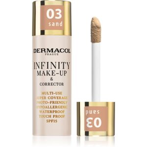 Dermacol Infinity erittäin peittävä meikkivoide SPF 15 sävy 03 Sand 20 g Dermacol Infinity erittäin peittävä meikkivoide SPF 15 sävy 03 Sand 20 g