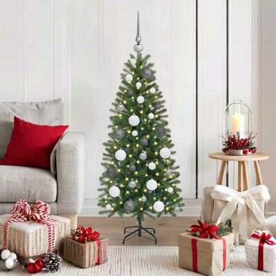 vidaXL Tekojoulukuusi 150 LED-valoilla Vihreä 120 cm PE ja PVC vidaXL Tekojoulukuusi 150 LED-valoilla Vihreä 120 cm PE ja PVC