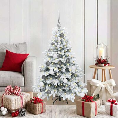 vidaXL Tekojoulukuusi 150 LED-valoilla Valkoinen 120 cm PE ja PVC vidaXL Tekojoulukuusi 150 LED-valoilla Valkoinen 120 cm PE ja PVC