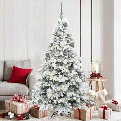 vidaXL Tekojoulukuusi 300 LED-valoilla Valkoinen 180 cm PE ja PVC vidaXL Tekojoulukuusi 300 LED-valoilla Valkoinen 180 cm PE ja PVC