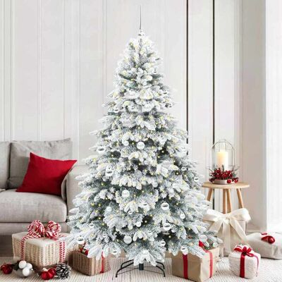 vidaXL Tekojoulukuusi 300 LED-valoilla Valkoinen 180 cm PE ja PVC vidaXL Tekojoulukuusi 300 LED-valoilla Valkoinen 180 cm PE ja PVC