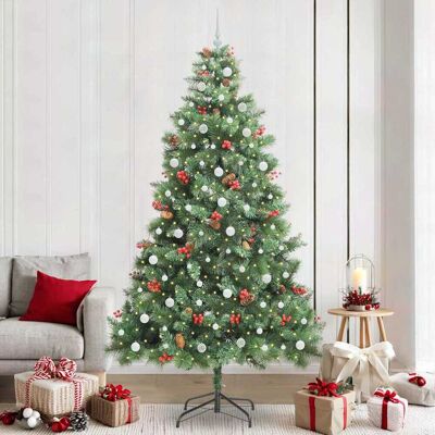 vidaXL Tekojoulukuusi LED -nauhavalot Vihreä 240 cm PVC ja metalli vidaXL Tekojoulukuusi LED -nauhavalot Vihreä 240 cm PVC ja metalli