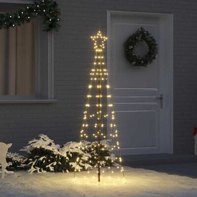 vidaXL LED-joulukuusi maapistokkeilla Lämpimän Valkoinen 250 cm Rauta vidaXL LED-joulukuusi maapistokkeilla Lämpimän Valkoinen 250 cm Rauta