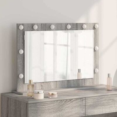 Vidaxl - Peili Grey Sonoma - 80x55cm - Seinälle LED Vidaxl - Peili Grey Sonoma - 80x55cm - Seinälle LED