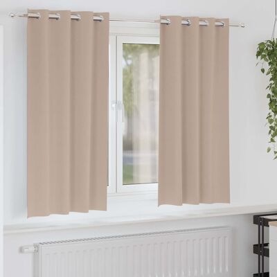 vidaXL Pimentävä verho renkailla 2 kpl Harmaanruskea 175 x 140 cm vidaXL Pimentävä verho renkailla 2 kpl Harmaanruskea 175 x 140 cm