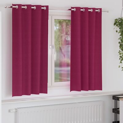 vidaXL Pimentävä verho renkailla 2 kpl Viininpunainen 175 x 140 cm vidaXL Pimentävä verho renkailla 2 kpl Viininpunainen 175 x 140 cm