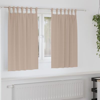 vidaXL Pimentävä verho renkailla 2 kpl Harmaanruskea 140 x 140 cm vidaXL Pimentävä verho renkailla 2 kpl Harmaanruskea 140 x 140 cm