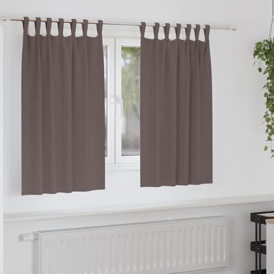 vidaXL Pimentävä verho renkailla 2 kpl Tumma ruskea 140 x 140 cm vidaXL Pimentävä verho renkailla 2 kpl Tumma ruskea 140 x 140 cm