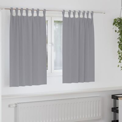 vidaXL Pimentävä verho renkailla 2 kpl Vaaleanharmaa 140 x 140 cm vidaXL Pimentävä verho renkailla 2 kpl Vaaleanharmaa 140 x 140 cm