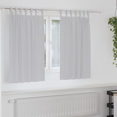 vidaXL Pimentävä verho renkailla 2 kpl Vaaleanharmaa 140 x 140 cm vidaXL Pimentävä verho renkailla 2 kpl Vaaleanharmaa 140 x 140 cm