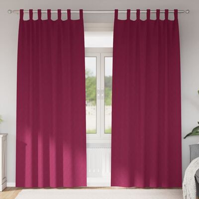 vidaXL Pimentävä verho renkailla 2 kpl Viininpunainen 245 x 140 cm vidaXL Pimentävä verho renkailla 2 kpl Viininpunainen 245 x 140 cm