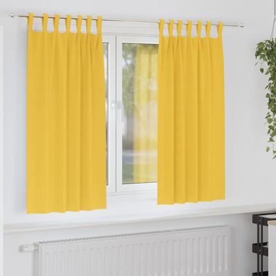 vidaXL Pimentävä verho renkailla 2 kpl Sinappikeltainen 175 x 140 cm vidaXL Pimentävä verho renkailla 2 kpl Sinappikeltainen 175 x 140 cm