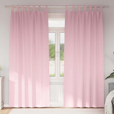 vidaXL Pimentävä verho renkailla 2 kpl Vaaleanpunainen 260 x 140 cm vidaXL Pimentävä verho renkailla 2 kpl Vaaleanpunainen 260 x 140 cm