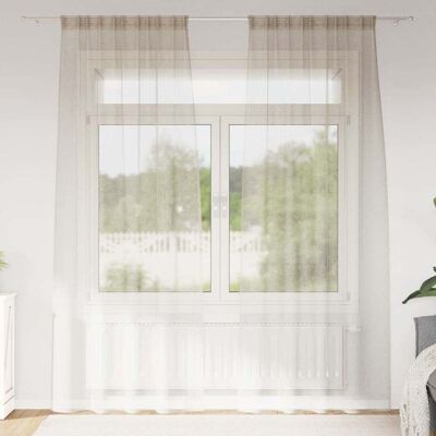 vidaXL Verhosatiini 2 kpl Hiekka 225 x 140 cm Polyesteri vidaXL Verhosatiini 2 kpl Hiekka 225 x 140 cm Polyesteri
