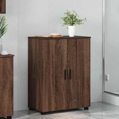 vidaXL Kylpyhuonekaappi säilytystilassa Ruskea tammi 60 x 35 x 80 cm vidaXL Kylpyhuonekaappi säilytystilassa Ruskea tammi 60 x 35 x 80 cm