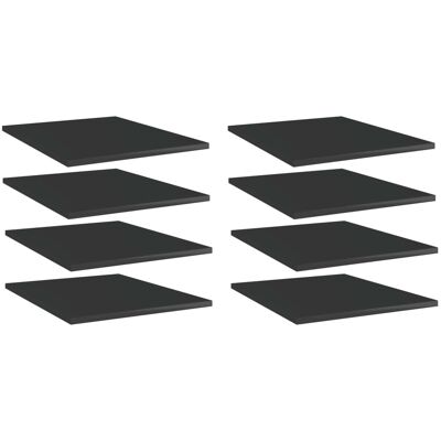 vidaXL Kirjahyllytasot 8 kpl korkeak musta 40x50x1,5 cm tekninen puu vidaXL Kirjahyllytasot 8 kpl korkeak musta 40x50x1,5 cm tekninen puu
