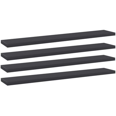 vidaXL Kirjahyllytasot 4 kpl harmaa 60x10x1,5 cm lastulevy vidaXL Kirjahyllytasot 4 kpl harmaa 60x10x1,5 cm lastulevy