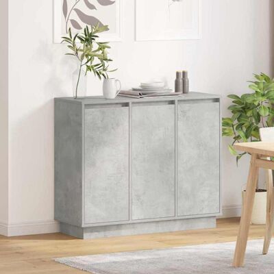 VidaXL - LED Yöpöytä - Betoniharmaa - Nightstand VidaXL - LED Yöpöytä - Betoniharmaa - Nightstand