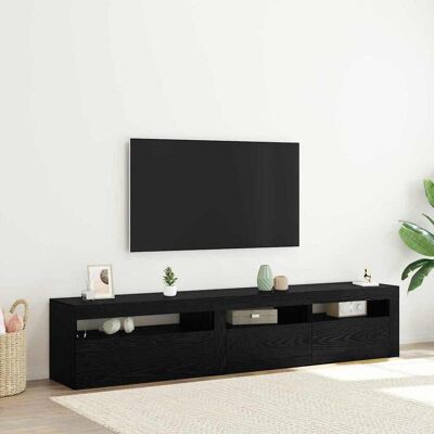 vidaXL TV-kaappi 2 pcs Musta tammi. 195 x 35 x 40 cm Tekninen puu vidaXL TV-kaappi 2 pcs Musta tammi. 195 x 35 x 40 cm Tekninen puu