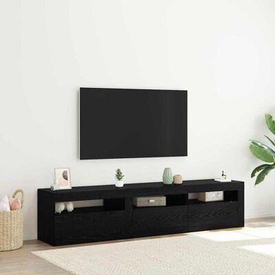 vidaXL TV-kaappi 2 pcs Musta tammi. 180 x 35 x 40 cm Tekninen puu vidaXL TV-kaappi 2 pcs Musta tammi. 180 x 35 x 40 cm Tekninen puu